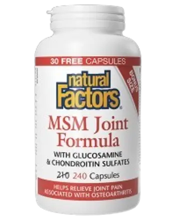 Natural Factors MSM Joint Formula 840 мг МСМ Формула за Стави С Глюкозамиин и Хондроитин Сулфат