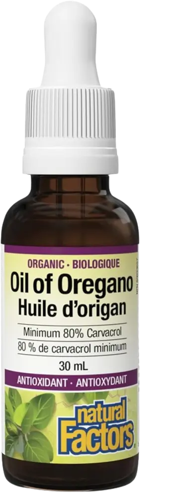 Natural Factors Oil of Oregano 30 мг Риган Масло Органик