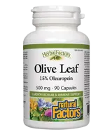 Natural Factors Olive Leaf 500 мг Olive Leaf Маслина (лист) - 90 капсули, 45 дози