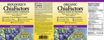 Natural Factors Organic ChiaFactors® Чия - 360 грама, 24 дози