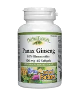 Natural Factors Panax Ginseng 100 мг Женшен Корейски - 60 гел капсули, 60 дози