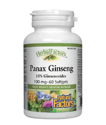 Natural Factors Panax Ginseng 100 мг Женшен Корейски - 60 гел капсули, 60 дози