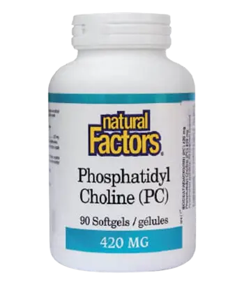 Natural Factors Phosphatidyl Choline 420 мг Фосфатидил Холин - 90 гел капсули, 90 дози