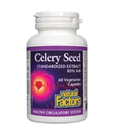 Natural Factors Подагра и Високо Кръвно Налягане Целина Семенa 75 мг Celery Seed - 60 веге капсули, 60 дози