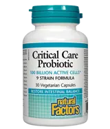 Natural Factors Пробиотици Critical Care Probiotic 9 Щама, 100 млрд. Активни Пробиотици - 30 веге капсули, 30 дози