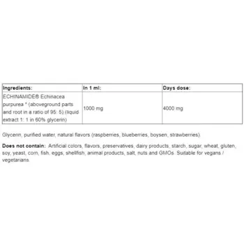 NATURAL FACTORS Простуда и Грип Echinamide® Тинктура с Ехинацея - 50 мл, 50 дози