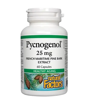Natural Factors Pycnogenol 25 мг Pycnogenol® - 60 веге капсули, 60 дози