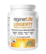 NATURAL FACTORS Regener Life Longevity 30 Дневна Програма в Подкрепа на Клетъчното и Митохондриално Здраве - 30 индивидуално опаковани пакетчета, 30 дози