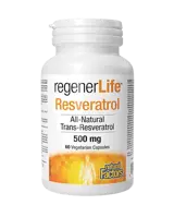 Natural Factors Rеgener Life™ Resveratrol 500 мг Ресвератрол - 60 веге капсули, 60 дози