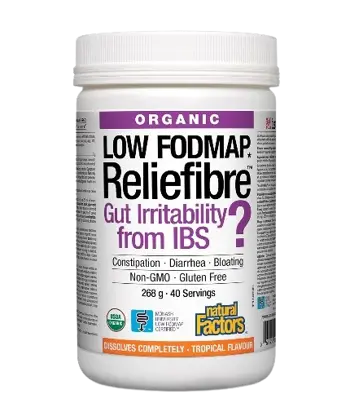Natural Factors Reliefibre™ Разтворими Диетични Фибри - 268 грама, 40 дози