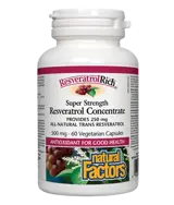 Natural Factors Ресвератрол Супер Концентрат – Антиоксидант ResveratrolRich® Concentrate - 60 веге капсули, 60 дози