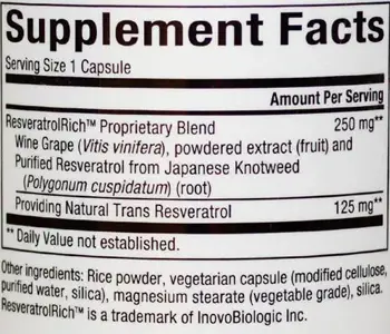 Natural Factors Ресвератрол Супер Концентрат – Антиоксидант ResveratrolRich® Concentrate - 60 веге капсули, 60 дози