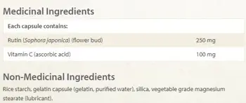 NATURAL FACTORS Rutin 250 мг Рутин - 90 капсули, 90 дози
