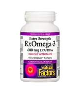 Natural Factors RxOmega 3 Extra Strength 1170 мг Рибено масло - 60 софтгел капсули, 30 дози