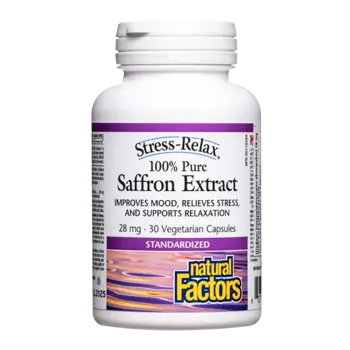 Natural Factors Saffron Extract 28 мг Стрес и Депресия Шафран (Стандартизиран Екстракт) - 30 веге капсули, 30 дози