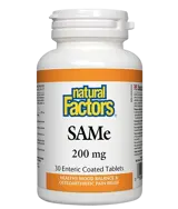Natural Factors SAM-e 200 мг САМе S-Adenosyl-L-Methionine - 30 таблетки, 30 дози