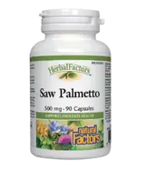 Natural Factors Saw Palmetto 500 мг Сао Палмето Простата и Уринарен Тракт - 90 капсули, 90 дози