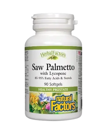 Natural Factors Saw Palmetto with Lycopene Сао Палмето с Ликопен - 90 софтгел капсули, 90 дози