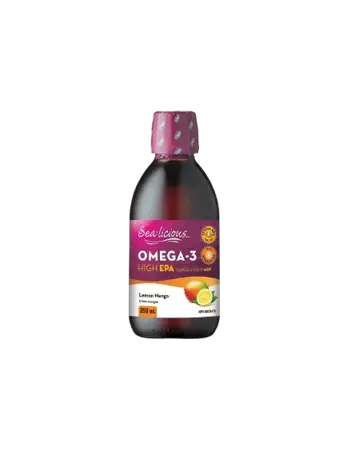 Natural Factors Sea-Licious® Omega-3 High EPA + Vitamin D3 Омега-3 (Високо Съдържание на EPA) + Витамин D3 Течна Форма - 250 мл, 50 дози