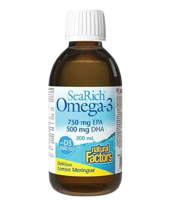 Natural Factors SeaRich Omega-3 4500 мг With Vitamin D3 1000 IU Омега-3 4500 мг - 200 мл
