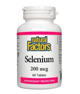 Natural Factors Selenium 200 мкг Селен - 60 таблетки, 60 дози