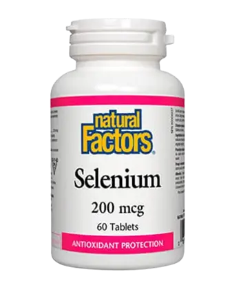 Natural Factors Selenium 200 мкг Селен - 60 таблетки, 60 дози