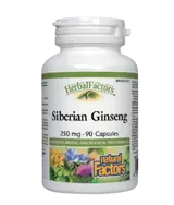 Natural Factors Siberian Ginseng 250 мг При Стрес и Умора Женшен Сибирски - 90 капсули, 90 дози