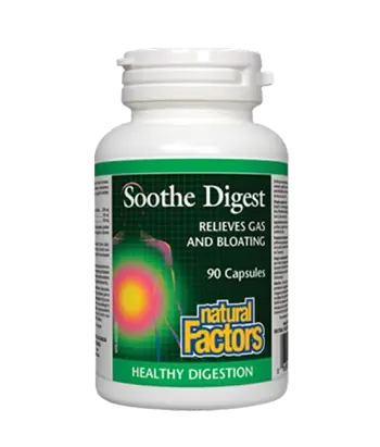 Natural Factors Soothe Digest 450 мг Формула за Добро Храносмилане - 90 капсули, 90 дози