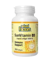 Natural Factors SunVitamin D3 1000 IU Витамин D3 Силен Имунитет