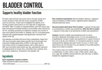 Natural Factors Ultimatе Bladder Control 262 мг Контрол Върху Пикочния Мехур - 60 веге капсули, 60 дози