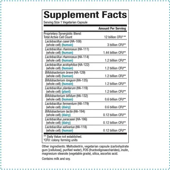 Natural Factors Ultimate Multi Probiotic 12 Billion Active Cells Мулти Пробиотик 12 щама, 12 млрд. Активни Пробиотици - 60 веге капсули, 60 дози