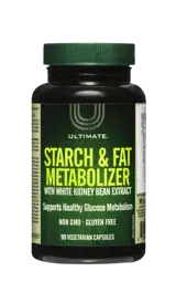 Natural Factors Ultimate™ Starch & Fat Metabolize Контрол Върху Метаболизма - 90 веге капсули, 90 дози