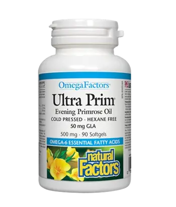 Natural Factors Ultra Prim Evening Primrose Oil 500 мг Вечерна Иглика Масло