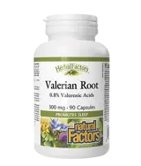 Natural Factors Valerian Root 300 мг При Нервно Напрежение Валериана (Корен) - 90 капсули, 45 дози