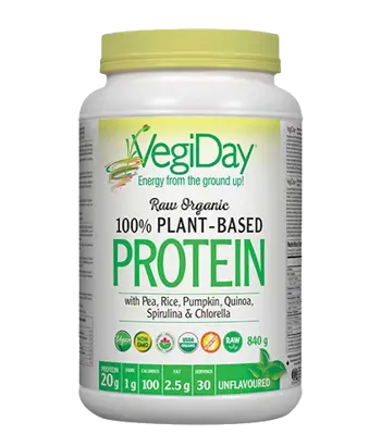 Natural Factors VegiDay Vegan Protein Organic Веган Растителен Протеин Органик Обогатен с Хлорела и Спирулина - 840 грама, 30 дози