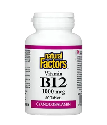 Natural Factors Vitamin B12 Cyanocobalamin 1000 мкг Витамин В12 Цианокобаламин