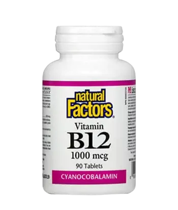 Natural Factors Vitamin B12 Cyanocobalamin 1000 мкг Витамин В12 Цианокобаламин