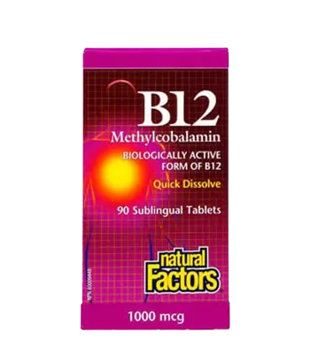 Natural Factors Vitamin B12 Methylcobalamin 1000 мкг Витамин В12 Метилкобаламин