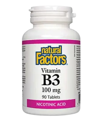 Natural Factors Vitamin B3 100 мг Витамин В3 - 90 таблетки, 90 дози