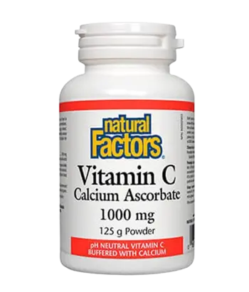 Natural Factors Vitamin C 1000 мг Calcium Ascorbate Витамин С Калциев Аскорбат - 90 капсули, 90 дози