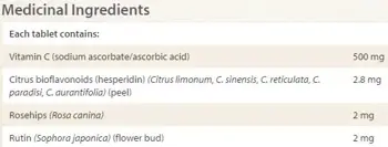 Natural Factors Vitamin C 500 мг Имунитет Витамин С Таблетки с Вкус на Горски Плодове -  90 дъвчащи таблетки, 90 дози