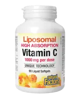 Natural Factors Vitamin C 500 мг Liposomal High Absoprtion Липозомен Витамин С - 90 гел капсули, 90 дози