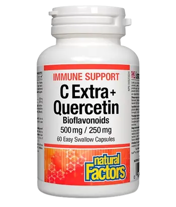Natural Factors Vitamin C Extra + Quercetin - 60 капсули, 60 дози