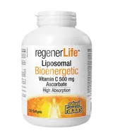 Natural Factors Vitamin C Extra + Quercetin 250 мг Липозомен Витамин С с Повишена Бионаличност Rеgener Life - 120 гел капсули, 120 дози