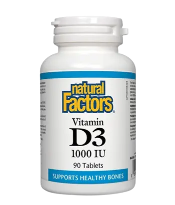 Natural Factors Vitamin D3 1000 IU Витамин D3 - 90 таблетки, 90 дози