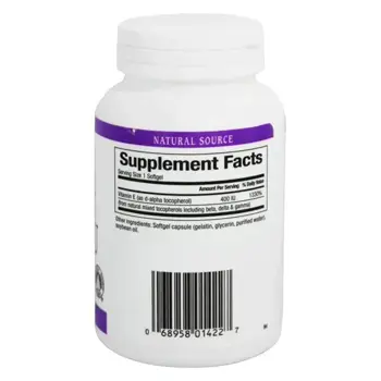 Natural Factors Vitamin E 200 IU Natural Source Tocopherol Витамин E Токофероли Микс - 90 гел капсули, 90 дози