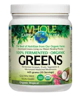 Natural Factors Whole Earth & Sea 100% Fermented Organic Greens, TropicalWhole Earth & Sea 100% Ферментирали Органик Растителни Храни, с Тропически Вкус - 390 грама прах, 30 дози