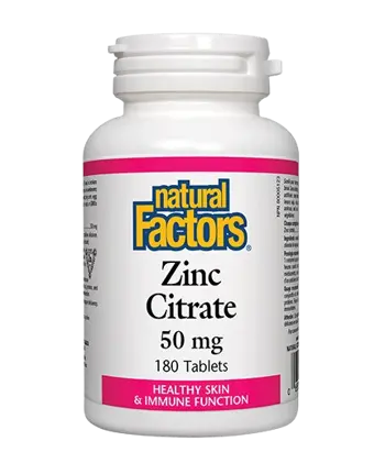 NATURAL FACTORS Zinc Citrate 50 мг Цинк Цитрат