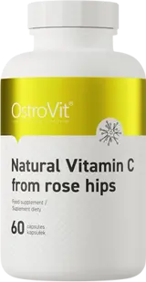 OstroVit Natural Vitamin C 1000 мг from Rose Hips Натурално Витамин C - 60 капсули, 60 дози
