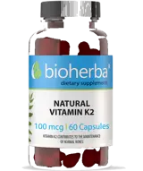 Bioherba Natural Vitamin K2 100 mcg Витамин К2 от натто екстракт